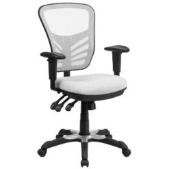Emma And Oliver Mid-Back Mesh Triple Paddle Swivel Ergonomic Office Chair With Adjustable Arms -Emma And Oliver GUEST ac224979 fb6a 479e b903 3085456b7350