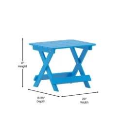Emma And Oliver Portable Folding HDPE Adirondack Side Table For Indoor/Outdoor Use 19 Emma And Oliver Portable Folding HDPE Adirondack Side Table For Indoor/Outdoor Use -Emma And Oliver GUEST ac382f12 5f7c 46a4 90ea 2d50839c375b