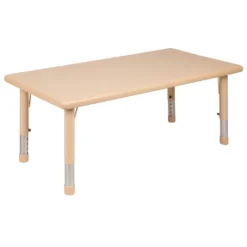 Emma And Oliver 24"W X 48"L Rectangular Plastic Height Adjustable Activity Table -Emma And Oliver GUEST ac7dbdad f38f 481c 8947 3c28001e5d64
