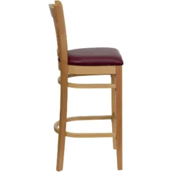 Emma And Oliver Vertical Slat Back Wooden Restaurant Dining Barstool -Emma And Oliver GUEST ada1736a 28ae 4763 b150 e3d7149dbcd4