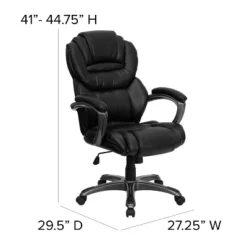 Emma And Oliver High Back Executive Swivel Ergonomic Office Chair With Accent Layered Seat/Back -Emma And Oliver GUEST ae5f8b4a 0f6a 4a79 91a5 cdbefddaff06
