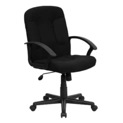 Emma And Oliver Mid-Back Fabric Executive Swivel Office Chair With Nylon Arms -Emma And Oliver GUEST af07a12f 1502 41d5 9e3c ec8137589d89