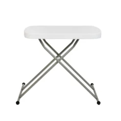 Emma And Oliver Height Adjustable Plastic Folding TV Tray/Laptop Table In Granite White -Emma And Oliver GUEST af0c7f4e 6b34 43e6 8fa3 2ab82e2c4e9d