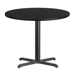 Emma And Oliver 36" Round Laminate Table Top With 30"x30" Table Height Base -Emma And Oliver GUEST b02aef8b 2eb2 48fe 948b f4c9d56857c9