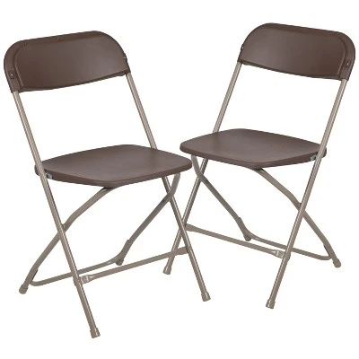 Emma And Oliver Set Of 2 Stackable Folding Plastic Chairs - 650 LB Weight Capacity 14 Emma And Oliver Set Of 2 Stackable Folding Plastic Chairs - 650 LB Weight Capacity - Image 14