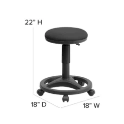 Emma And Oliver Black Ergonomic Stool With Foot Ring 9 Emma And Oliver Black Ergonomic Stool With Foot Ring -Emma And Oliver GUEST b121840c c4d5 448e 9099 f2d6a1e30b43