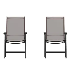 Emma And Oliver Outdoor Folding Patio Sling Chair / Portable Chair (2 Pack) -Emma And Oliver GUEST b177508f 811a 4362 b0ef 4e610977e4f1