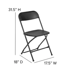 Emma And Oliver Set Of 6 Stackable Folding Plastic Chairs - 650 LB Weight Capacity -Emma And Oliver GUEST b1921ec2 9188 4760 a3f4 b4540a1a425a
