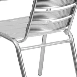 Emma And Oliver 4 Pack Heavy Duty Commercial Aluminum Indoor-Outdoor Slat-Back Stack Chair -Emma And Oliver GUEST b19949e1 aefe 4ade 8495 55874b871a1f