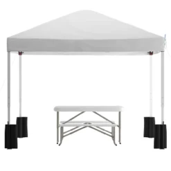 Emma And Oliver Portable Tailgate And Camping Set With Pop Up Event Canopy Tent With Wheeled Case And Folding Table With Benches Set -Emma And Oliver GUEST b1b5aaaa b9cc 465a bf7e 65cc3d11335c