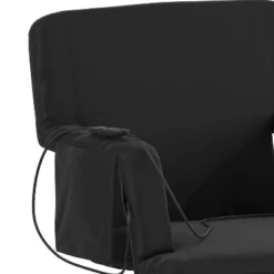 Emma And Oliver Extra Wide Foldable Reclining Heated Stadium Chair With Backpack Straps - Black -Emma And Oliver GUEST b239be5d e627 4d53 9937 27dcc893d3d7