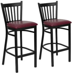 Emma And Oliver 2 Pack Vertical Back Metal Restaurant Barstool -Emma And Oliver GUEST b31137d9 506e 44c6 95ae 79416fe97983