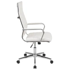 Emma And Oliver High Back LeatherSoft Ribbed Executive Swivel Office Chair - Desk Chair -Emma And Oliver GUEST b33f318c 3873 4ede 853c 0cf849a3223c