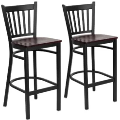Emma And Oliver 2 Pack Vertical Back Metal Restaurant Barstool -Emma And Oliver GUEST b40236cc 8a20 45a1 a111 2a6aac6dfecb