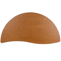 Emma And Oliver 60" Half Circle Wave Flexible Collaborative Oak Kids Adjustable Height Activity Table -Emma And Oliver GUEST b40f9678 85bb 4d01 9437 826b8c76ee80