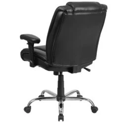 Emma And Oliver 400 Lb. Big & Tall Black LeatherSoft Task Adjustable Arm Ergonomic Office Chair -Emma And Oliver GUEST b438ddbf 3ff2 4af5 afe0 96285c1d2140
