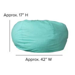 Emma And Oliver Oversized Solid Mint Green Refillable Bean Bag Chair For All Ages -Emma And Oliver GUEST b53a32dd ee41 42c2 b10b a87f2644dbfb