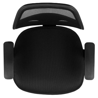 Emma And Oliver Mid-Back Black Mesh Swivel Task Office Chair With T-Arms 10 Emma And Oliver Mid-Back Black Mesh Swivel Task Office Chair With T-Arms - Image 10