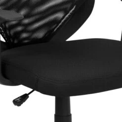 Emma And Oliver Mid-Back Black Mesh Tapered Back Swivel Task Office Chair With T-Arms -Emma And Oliver GUEST b6bb5753 a754 4990 8547 2ae5618b19ee
