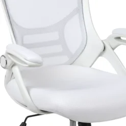 Emma And Oliver High Back White Mesh Ergonomic Office Chair With White Frame And Flip-up Arms 16 Emma And Oliver High Back White Mesh Ergonomic Office Chair With White Frame And Flip-up Arms -Emma And Oliver GUEST b7e58734 a14e 443a 8221 6fee6b30d794