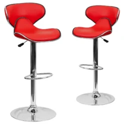Emma And Oliver 2 Pack Contemporary Cozy Mid-Back Vinyl Adjustable Height Barstool With Chrome Base 21 Emma And Oliver 2 Pack Contemporary Cozy Mid-Back Vinyl Adjustable Height Barstool With Chrome Base -Emma And Oliver GUEST b88425f6 53b0 4bdb ad8b 01eaa74fb367