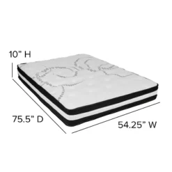 Emma And Oliver Full 10" Mattress & Gel Memory Foam Topper Bundle Set -Emma And Oliver GUEST b901ea8f a7f7 4eca bf85 23f3a52f32dd