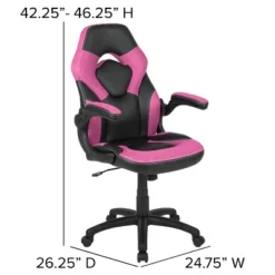 Emma And Oliver Gaming Racing PC Chair With Flip-up Arms -Emma And Oliver GUEST b964e4ff f6b6 47ed 8179 ae6d08358bee