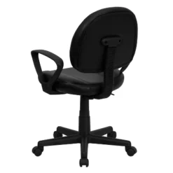 Emma And Oliver Mid-Back Black LeatherSoft Swivel Ergonomic Office Chair - Back Adjustment -Emma And Oliver GUEST bae55d36 04d4 40c9 bfb7 99562d1b24a0