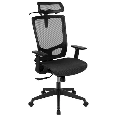 Emma And Oliver Ergonomic Mesh Office Chair-Synchro-Tilt, Pivot Headrest, Adjustable Arms 13 Emma And Oliver Ergonomic Mesh Office Chair-Synchro-Tilt, Pivot Headrest, Adjustable Arms - Image 13