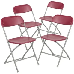 Emma And Oliver 650 Lb. Capacity Premium Home And Event Plastic Folding Chair (4 Pack) -Emma And Oliver GUEST bdbac361 1b28 49d5 a539 7b96cd397e5f