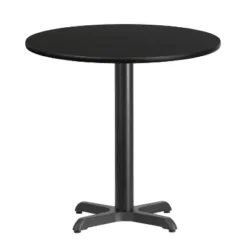 Emma And Oliver 30" Round Laminate Table Top With 22"x22" Table Height Base -Emma And Oliver GUEST bed65cdf f99e 4cdf be46 9f9546d7778a
