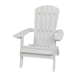 Emma And Oliver Set Of 2 Indoor/Outdoor Folding Adirondack Chairs With Side Table -Emma And Oliver GUEST bf40eafb 47ac 426b a639 9cb16e7cd7b9