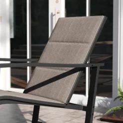Emma And Oliver 3 Piece Outdoor Rocking Chair Patio Set With Flex Comfort Material And Metal Framed Glass Top Table -Emma And Oliver GUEST bfdccb73 4a86 471b 876b 54c4fab8a66b
