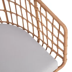 Emma And Oliver Set Of Two All-Weather Faux Rattan Rope Chairs With Padded Cushions For Indoor And Outdoor Use -Emma And Oliver GUEST bff1fd00 a146 452b a909 639bbf9ea91d