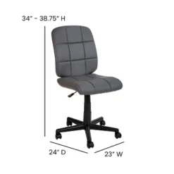 Emma And Oliver Mid-Back Quilted Vinyl Swivel Task Office Chair -Emma And Oliver GUEST c023fd7b b165 4c8a 9ae0 d30cf8fffa10