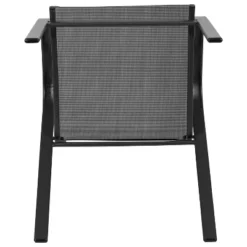 Emma And Oliver 4 Pack Outdoor Stack Chair With Flex Comfort Material - Patio Stack Chair -Emma And Oliver GUEST c04e5e76 c40d 4eac bf23 ceb1f4560f19