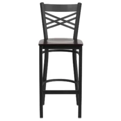 Emma And Oliver 2 Pack "X" Back Metal Restaurant Barstool -Emma And Oliver GUEST c0b06971 237c 4db3 a292 51784d5d38e2