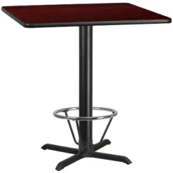 Emma And Oliver 42" Square Laminate Bar Table With 33"x33" Foot Ring Base 8 Emma And Oliver 42" Square Laminate Bar Table With 33"x33" Foot Ring Base -Emma And Oliver GUEST c166b8b4 6395 41d2 a855 e48b693271ac