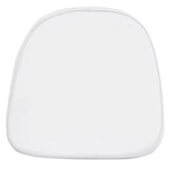 Emma And Oliver Indoor Kids Soft White Fabric Chiavari/Dining Chair Cushion