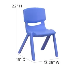 Emma And Oliver 4 Pack Plastic Stack School Chair With 12" Seat Height - Kids Chair -Emma And Oliver GUEST c2cc4fd9 29b2 47d5 9f15 ce02a91a2e88