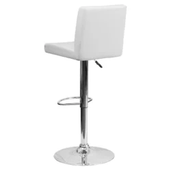 Emma And Oliver Panel Back Adjustable Height Barstool With Chrome Base -Emma And Oliver GUEST c306fc6e a789 4f67 8677 af9145b0d69a