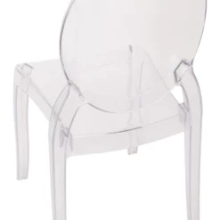 Emma And Oliver Set Of 4 Multifunctional Transparent Polycarbonate Resin Stacking Accent Chair With Extra Wide Seat For Vanity, Dining Room, Bedroom & Outdoor Events -Emma And Oliver GUEST c3971316 1779 4976 b734 d97411e7dd91