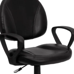 Emma And Oliver Mid-Back Black LeatherSoft Swivel Ergonomic Office Chair - Back Adjustment -Emma And Oliver GUEST c4e2679a 1210 439e a4b7 6d1bc1a3ceef