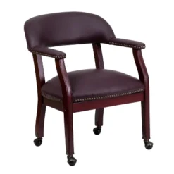 Emma And Oliver Conference Chair With Accent Nail Trim And Casters -Emma And Oliver GUEST c665e97f c750 420d 8dd1 68dc9b4fb8a3