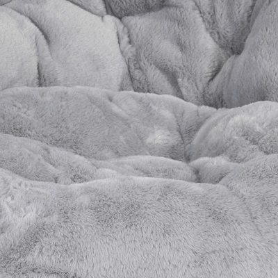 Emma And Oliver Oversize Folding Saucer Chair With Cozy Faux Fur Cushion And Metal Frame For Dorms, Bedrooms, Apartments And More 2 Emma And Oliver Oversize Folding Saucer Chair With Cozy Faux Fur Cushion And Metal Frame For Dorms, Bedrooms, Apartments And More - Image 2