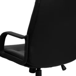 Emma And Oliver High Back Black Glove Vinyl Executive Swivel Office Chair With Arms -Emma And Oliver GUEST c715f061 7f39 456a b592 00eeb2ae7806