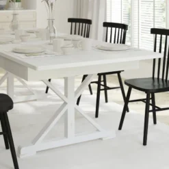 Emma And Oliver 8' X 40" Rectangular Solid Pine Folding Farm Table With Crisscross Legs -Emma And Oliver GUEST c77569b5 fdd8 433b 97a6 c81931a85668