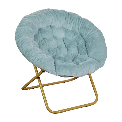 Emma And Oliver Oversize Folding Saucer Chair With Cozy Faux Fur Cushion And Metal Frame For Dorms, Bedrooms, Apartments And More 10 Emma And Oliver Oversize Folding Saucer Chair With Cozy Faux Fur Cushion And Metal Frame For Dorms, Bedrooms, Apartments And More - Image 10