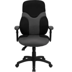 Emma And Oliver High Back Ergonomic Black/Gray Mesh Swivel Task Office Chair W/ Adjustable Arms -Emma And Oliver GUEST c93852f6 fcd8 4afa b41e 1d0e63f7876f