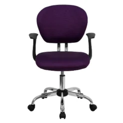 Emma And Oliver Mid-Back Mesh Padded Swivel Task Office Chair With Chrome Base And Arms -Emma And Oliver GUEST c9578817 a12d 4b82 98e4 b92a551e1e77
